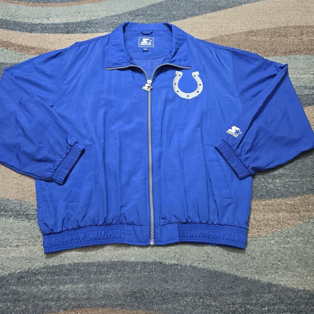 Vintage Starter Indianapolis Colts Jacket 2XL Blue NFL Football Logo Coat